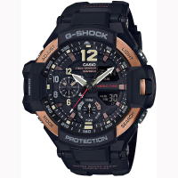 卡西欧(CASIO) G-SHOCK YOUTH男士200m防水运动时尚数字电子表男 黑金色 GA-1100RG-1A