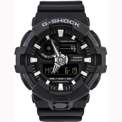 卡西欧(CASIO) G-SHOCK YOUTH 2019男士200m防水数字动时尚电子表男 黑灰 GA-700-1B