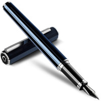 得力 S676F 钢笔 F/EF/0.5mm (单位:支) 蓝色 F尖 不锈钢笔尖 旋转吸墨 书写流畅