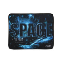 得力(deli) 33188 鼠标垫 加厚耐磨橡胶包边鼠标垫 黑色