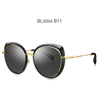 暴龙(BOLON)BL6066-B11偏光猫眼金属太阳镜女潮流墨镜时尚眼镜