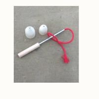 峰翼 TW 儿童健身陀螺 木头陀螺儿童木质鞭抽陀螺玩具 两个装陀螺鞭子