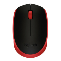 罗技（Logitech）M171 无线鼠标 即插即用 红色