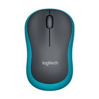 罗技(Logitech)M185 无线鼠标 USB办公笔记本台式电脑光电鼠标无线省电鼠标 蓝色