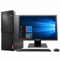 联想(Lenovo) 启天M425商用台式机 i3-8100/4G/1T/DVD刻录/集成 主机+23英寸显示器