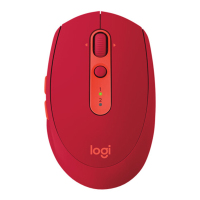 罗技(Logitech)M590 多设备静音无线蓝牙双模式鼠标 家用办公电脑笔记本通用 红色