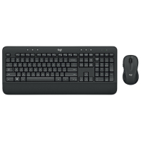 罗技(Logitech) MK545 新品 无线键鼠套装 黑色 防泼溅 优联 舒适掌托 mk545无线键鼠套装