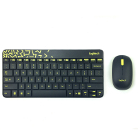 罗技(Logitech) MK240 NANO 窄边框 USB接收器 键盘鼠标无线套装 黑色