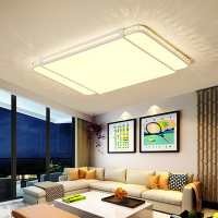 品拓(PINTUO) 灯具吸顶灯LED简约现代吸顶灯客厅灯现代长方形温馨卧室灯套装灯具成套组合灯具套餐25M2