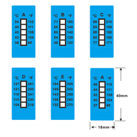 STK（THERMAX ）测温纸 热敏变色试纸 测温贴片 5格（49°-71°）（10片/包）