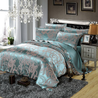 木辛梓贡缎提花四件套--梦幻镜彩