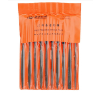 华丰巨箭 HF-6121105 10件整形锉刀套装 塑柄钢锉木工打磨小锉刀细齿三角锉半圆锉刀