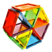 科博[魔磁智慧片]12S片装凹槽透光磁力片 儿童强磁力拼搭玩具模型构建磁力片积木男孩女孩玩具