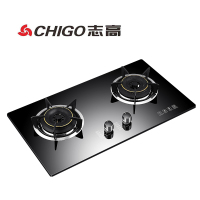 志高(CHIGO) F200A 双灶眼燃气灶灶具 (液化气) 大火力台式嵌入式两用 双灶家用燃气灶