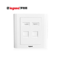 TCL罗格朗(legrand)双口非屏蔽面板/电话电脑信息面板/网线插座(PF1322/632818)