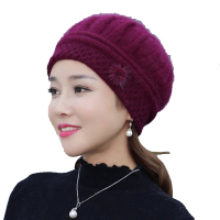 首冠 女款 冬季保暖 兔毛 护耳 针织毛线帽 B18227 颜色多选 （单位 ：顶）