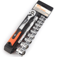 [苏宁自营]工蜂汽修套筒系列组套 快速棘轮扳手套装 汽修机修工具12件10mm系列套筒组套AS003-012G