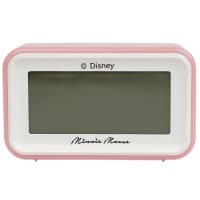 迪士尼(Disney)闹钟 智能电子闹钟夜光星期日历温度显示学生石英钟多功能静音床头钟3英寸 NZ-009