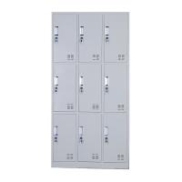 鑫环境 加厚九门更衣柜铁皮柜储物柜浴室衣柜员工衣柜储物柜铁皮带锁储存柜健身房更衣柜室宿舍衣柜