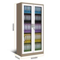 鑫环境 加厚套色通玻对开咖白铁皮柜文件柜档案柜办公室资料柜其他金属办公柜类带锁家用储物阳台柜