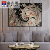 富安娜轻奢壁画抽象卧室床头壁画装饰画横版竖版酒店现代简约挂画