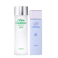 奥碧虹/奥尔滨爽肤精萃液小健康水110ml+修护防晒隔离乳60ml多重防晒双重隔离苏宁自营正品