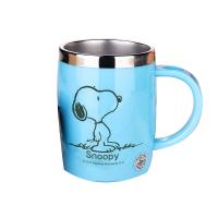 史努比（SNOOPY）带手柄不锈钢办公保温杯水杯420ML可爱杯子情侣杯 DP-5002