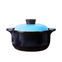 富昱景 砂锅锅具耐高温汤煲陶瓷小沙锅煲汤锅炖锅明火家用燃气汤锅小号 1.8L韩式煲蓝煲