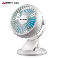 志高(CHIGO)迷你小型电风扇 宿舍床头夹扇车载USB供电台夹扇 桌面式便携台扇挂壁扇办公室小风扇C6-2插电款