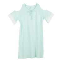 红豆居家(Hodohome)女士睡裙女式露肩棉质花边短袖连衣裙睡裙家居服