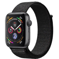 Apple Watch Series4 智能手表GPS+蜂窝网络款 40毫米 深空灰色铝金属表壳搭配黑色回环式运动表带