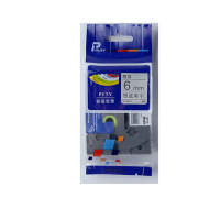 普贴(PUTY) 6mm 银底黑字色带 TZ5-M911 (单位:盒)黑色