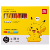 得力72068-36色皮卡丘油画棒(混)(36色) bd