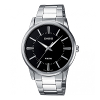 卡西欧(CASIO) 指针系列2019男士手表 商务休闲日韩品牌石英表男 黑色 MTP-1303D-1A