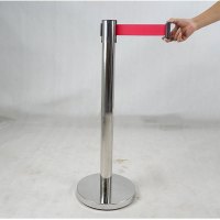 【苏宁自营】2米线伸缩栏杆座隔离带护栏银行排队警戒栏拉伸带 交通安全保护