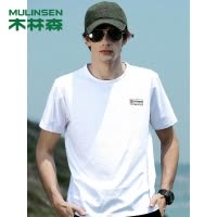 木林森(MULINSEN)夏季2019新款男士宽松半袖休闲圆领青年上衣时尚舒适T恤
