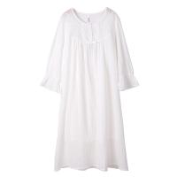 红豆居家(Hodohome)女士睡裙女式纯棉中长裙蕾丝边少女心公主裙睡裙