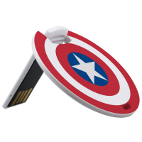 圆形16G卡片U盘 SCP-532 圆形礼品挂链优盘[个]