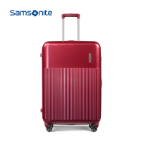 新秀丽(samsonite)万向轮拉杆箱旅行箱密码行李箱飞机轮硬箱男女DK7 宝石红 20寸