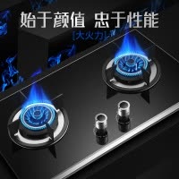 尊威B001-b燃气灶双眼灶灶具台式嵌入式台嵌两用双灶煤气灶钢化玻璃面板一级能效高能猛火液化气