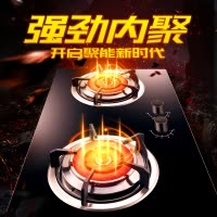 尊威B016红外线燃气灶煤气灶双眼灶钢化玻璃面板灶具童锁保护台嵌两用台式嵌入式天然气