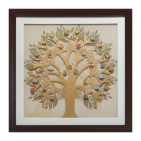 企业定制SCP 摇钱树壁画 SCP-4423 30国花卉主题硬币挂画有钱花壁挂画创意礼品生日礼品过节送礼(套)