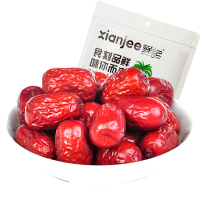 鲜记 新疆一级灰枣500g免洗红枣果干新疆大红枣果脯蜜饯枣子
