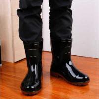 [砳石户外]男士中筒雨鞋 工作鞋劳保靴