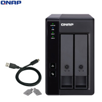 QNAP威联通TR-002 USB3.1 RAID盒网络存储 Type-C 传输接口 两盘位磁盘阵列外接盒 移动硬盘盒