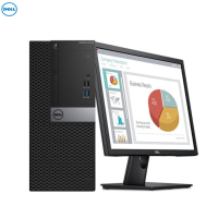 戴尔(DELL)3050MT台式电脑 I7-7700 4G 1TB+128G 集显 DVDRW 21.5寸 Win7专业