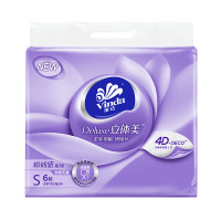 V2887维达立体美3层抽取式纸面巾110抽6包X8提