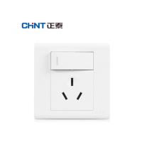 正泰(CHNT) 一开单控开关+16A三孔插座 NEW2-N41510 白色