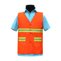 环卫背心 园林绿化反光马甲 施工路政马甲 志愿者马甲 保洁工作背心 橙色款 8041