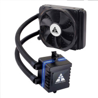 金河田寒冰120G一体式cpu水冷散热器(多平台散热器/LED蓝色光风扇/静音强劲散热)